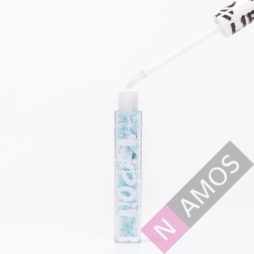 Luciu de buze cu sclipici, Bleu