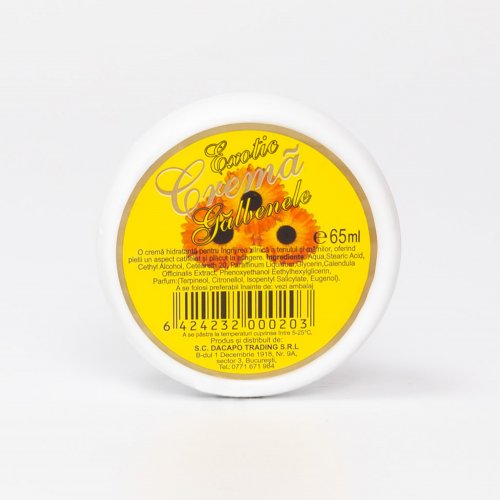 Crema de galbenele, pentru ten si maini, Exotic, 65 ml