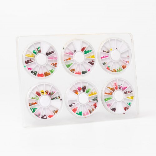 Strasuri unghii, 3D, cristale, diferite forme, Set 6 cutii